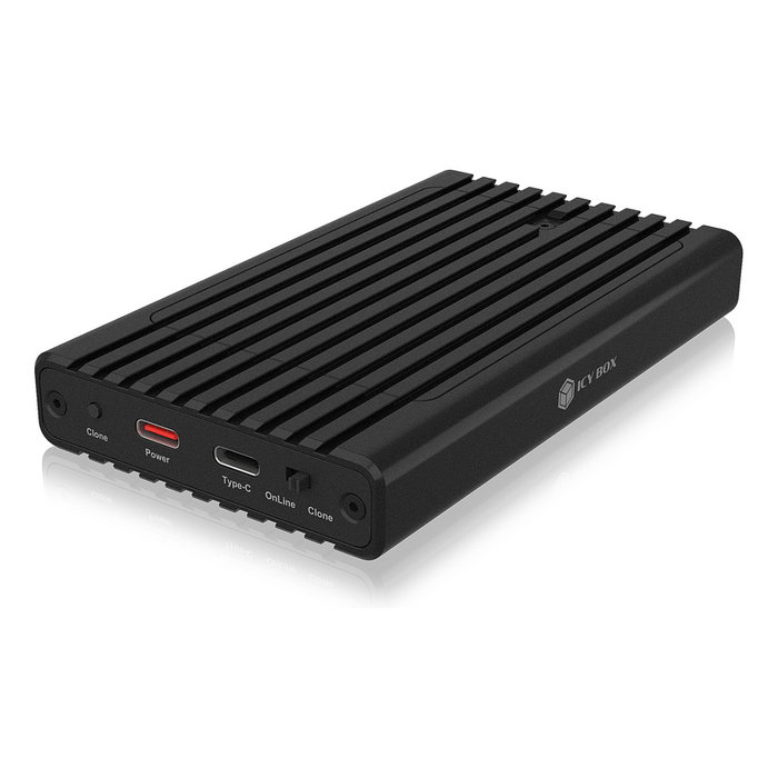 ICY BOX IB-2817MCL-C31 Caja Externa USB-C 3.2 para 2x M.2 NVMe SSD con Función de Clonación