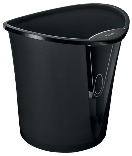 Esselte Basko Papelera de Plástico 15 Litros Negro