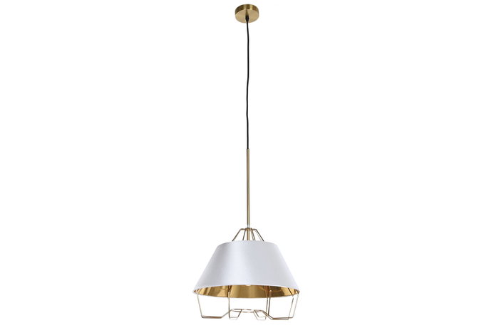 DKD Home Decor Lámpara de Techo Moderna Metal Dorado y Blanco 38 x 38 x 32 cm DKD Home Decor Lámpara de Techo Moderna Metal Dorado y Blanco 38 x 38 x 32 cm