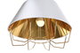 DKD Home Decor Lámpara de Techo Moderna Metal Dorado y Blanco 38 x 38 x 32 cm