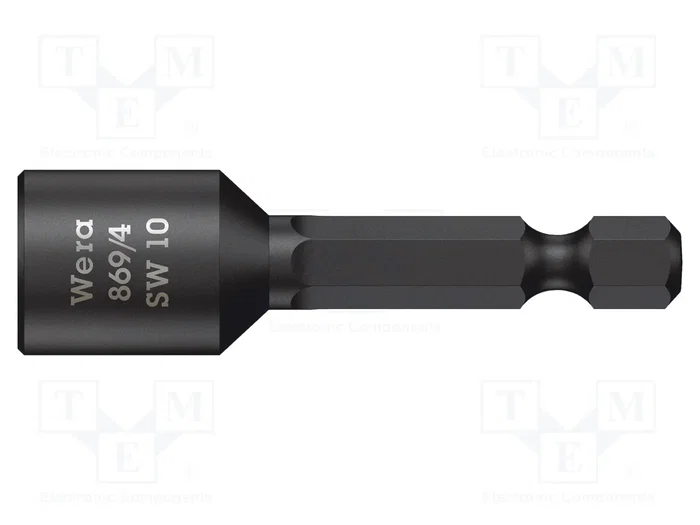 WERA Punta de destornillador vaso 6 ángulos HEX 10mm 1/4 pulgadas WERA Punta de destornillador vaso 6 ángulos HEX 10mm 1/4 pulgadas