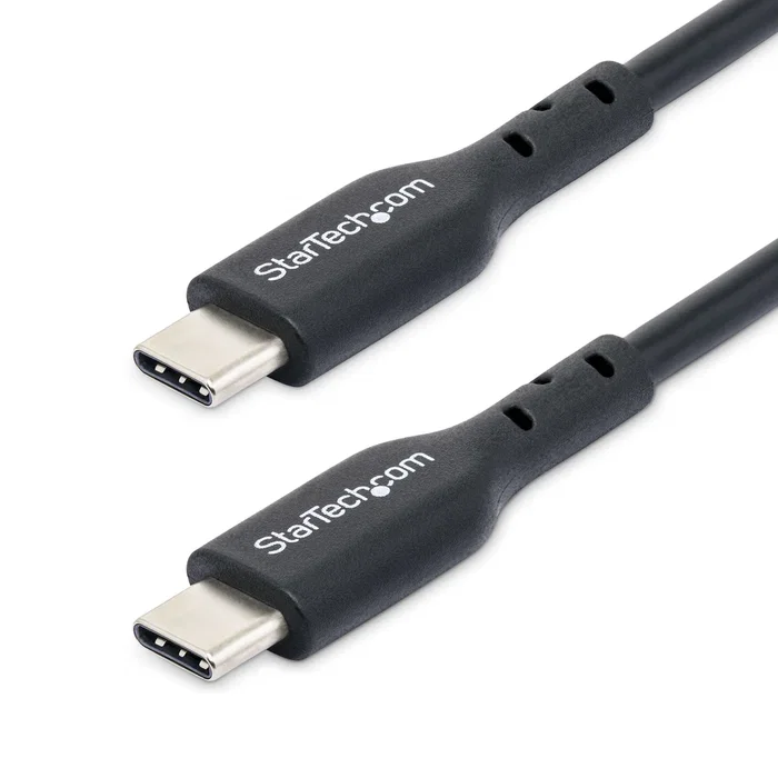StarTech Cable USB-C a USB-C/B 4m USB2CC4MBKE - Negro - 60W PD 2.0 - 3A - USB 2.0 - Conectores Niquelados - Resistente - Para Carga y Datos
