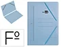 Liderpapel Carpeta Sencilla Folio Cartón Pintado Azul