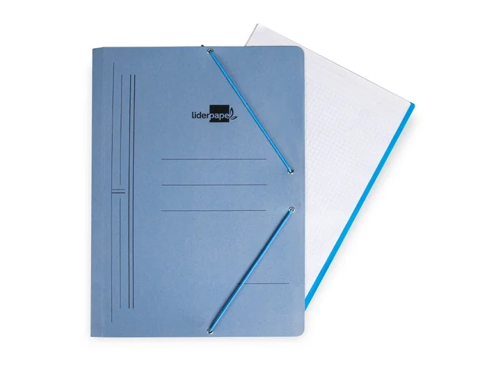 Liderpapel Carpeta Sencilla Folio Cartón Pintado Azul