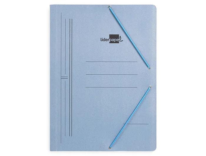Liderpapel Carpeta Sencilla Folio Cartón Pintado Azul