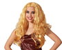 C/P. Peluca Larga Fantasia Ondulada Castaño
