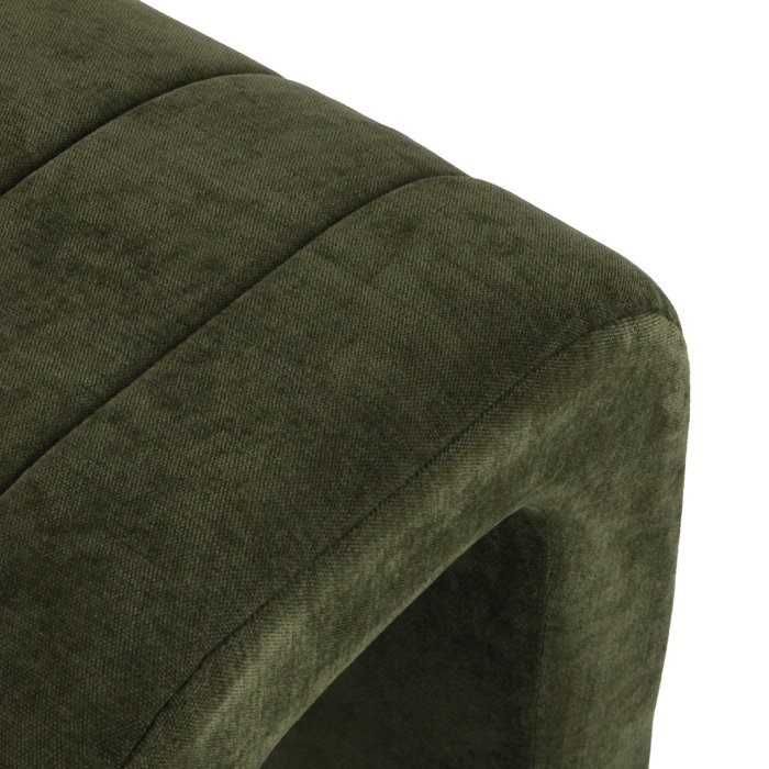 Versa Banco Tapizado Verde 38x45 cm Terciopelo Metal