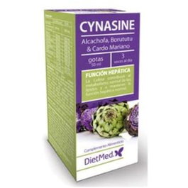 DIETMED Cynasine Gotas 50 ml - Complemento con Alcachofa, Cardo Mariano y Romero - Favorece la Función Digestiva, Hepática y Biliar - Acción Desintoxicante