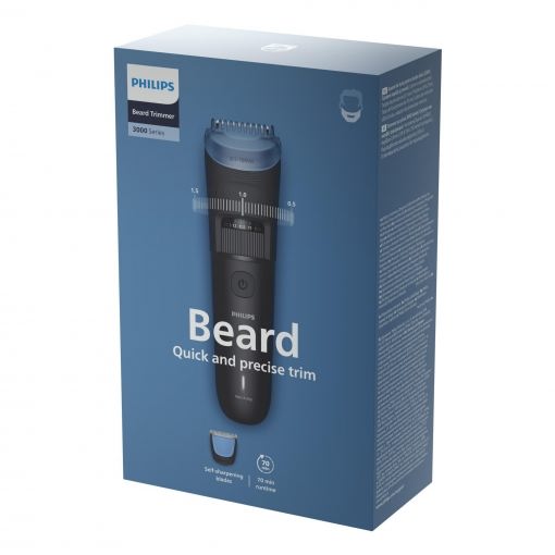 PHILIPS - Barbero Eléctrico para Uso en Seco y Mojado con Peines Largo y Corto