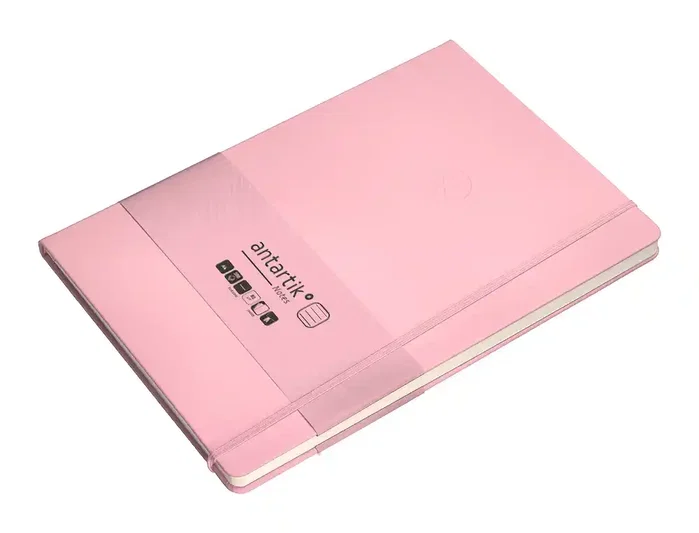 Antartik Cuaderno A4 Tapa Dura Hojas Rayadas Rosa Pastel 100 Hojas 80gr FSC