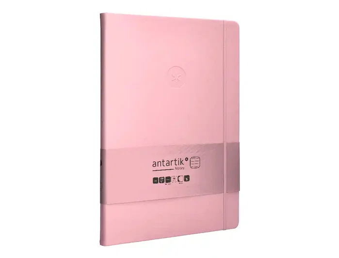 Antartik Cuaderno A4 Tapa Dura Hojas Rayadas Rosa Pastel 100 Hojas 80gr FSC