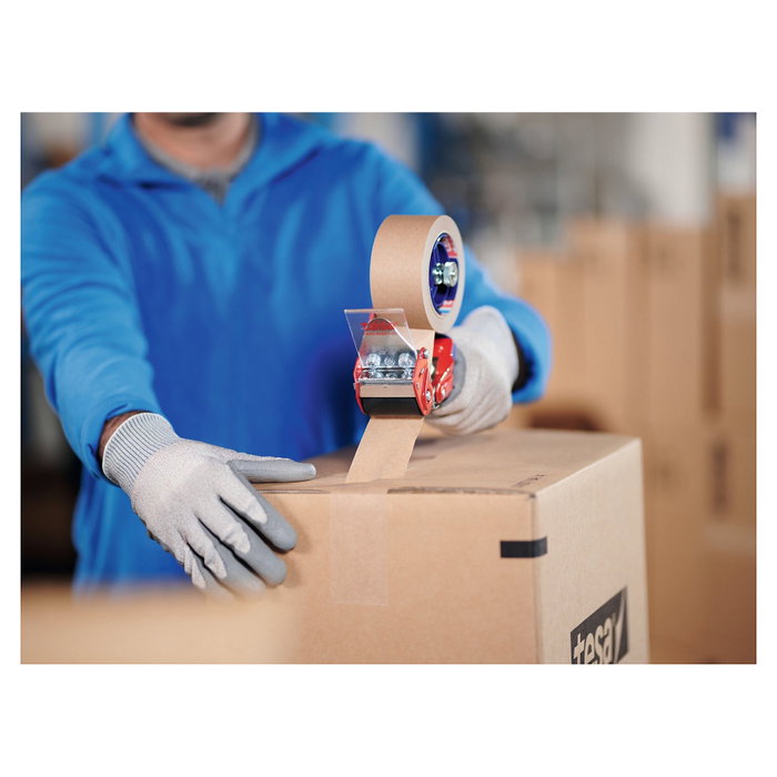 Tesa Cinta de papel adhesiva Standard 50m x 75mm marrón