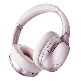Intenso O400Ha Auriculares Inalámbricos Over-Ear con Cancelación Activa de Ruido (ANC), Hasta 75h Autonomía, Bluetooth 5.3, Plegables, Color Rosa
