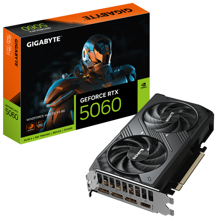 Gigabyte GeForce RTX 5060 WINDFORCE MAX OC V2 8G Gigabyte GeForce RTX 5060 WINDFORCE MAX OC V2 8G