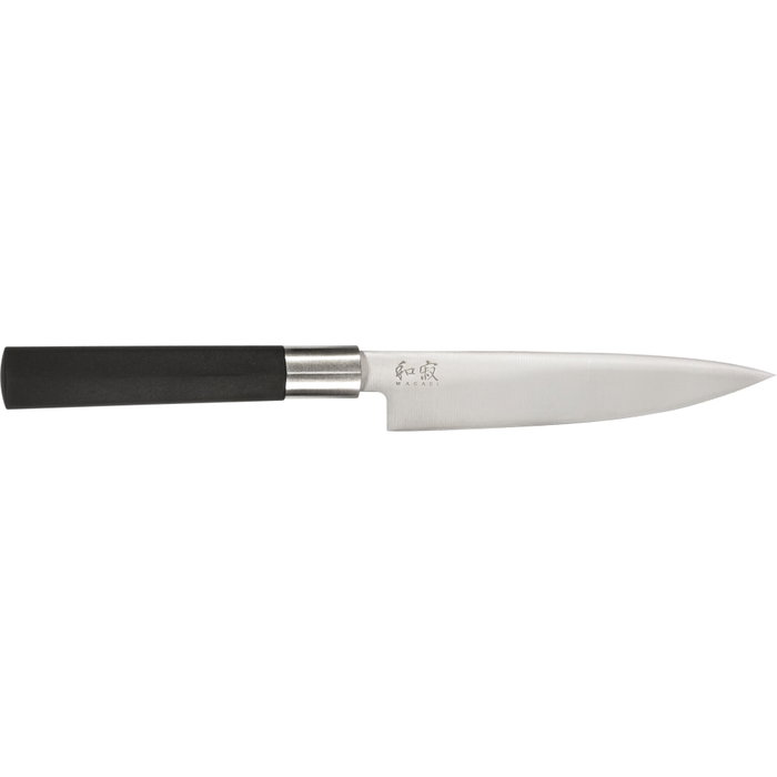 Kai KAI Wasabi Black 6715U Cuchillo Multiusos 15 cm de Acero Inoxidable en Negro/Plata de longitud total 27,5 cm Kai KAI Wasabi Black 6715U Cuchillo Multiusos 15 cm de Acero Inoxidable en Negro/Plata de longitud total 27,5 cm