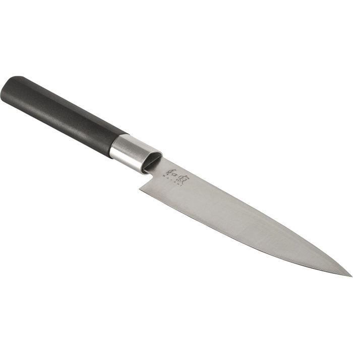 Kai KAI Wasabi Black 6715U Cuchillo Multiusos 15 cm de Acero Inoxidable en Negro/Plata de longitud total 27,5 cm Kai KAI Wasabi Black 6715U Cuchillo Multiusos 15 cm de Acero Inoxidable en Negro/Plata de longitud total 27,5 cm