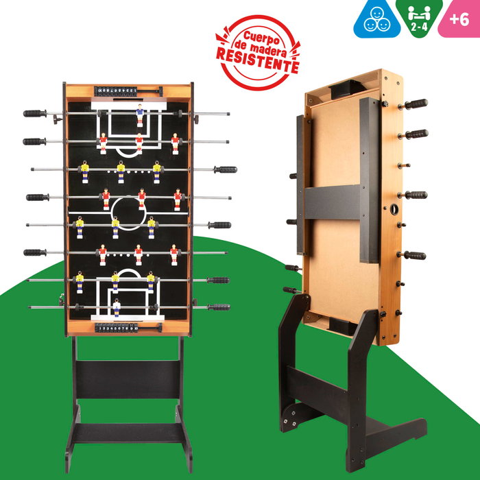 CB Games Futbolín de madera plegable con patas 101x51x70 cm