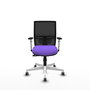 PIQUERAS Y CRESPO Silla de oficina Yunquera con mecanismo Sincro, Lila y Negro