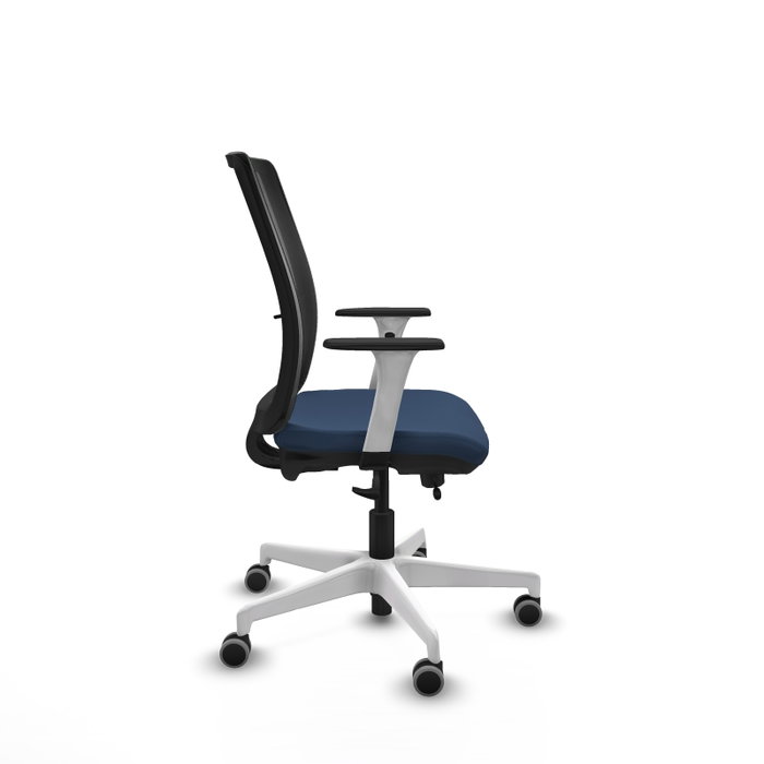 PIQUERAS Y CRESPO Silla de oficina Haches con mecanismo Sincro/Traslack Azul marino y Negro
