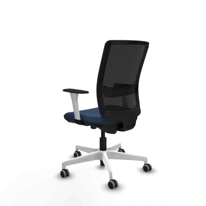 PIQUERAS Y CRESPO Silla de oficina Haches con mecanismo Sincro/Traslack Azul marino y Negro