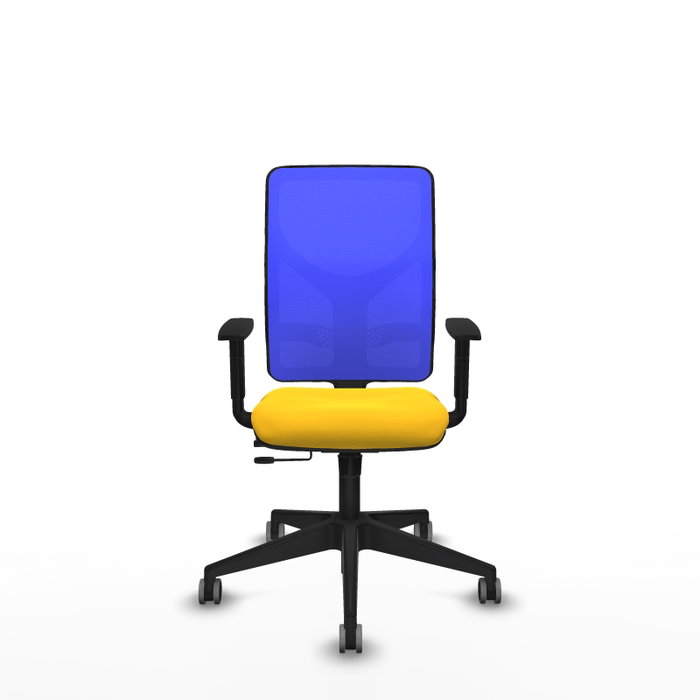 PIQUERAS Y CRESPO Silla de oficina Motilla Sincro/Traslack Amarillo y Azul