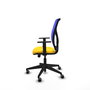 PIQUERAS Y CRESPO Silla de oficina Motilla Sincro/Traslack Amarillo y Azul