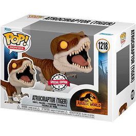 Funko Figura POP Jurassic World Atrociraptor Tiger Exclusive Figura Vinilo Exclusiva