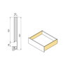 Emuca Cajón exterior Protone 30kg con guías de extracción total y cierre suave, Altura 131mm, profundidad 350mm, Acero, Gris antracita