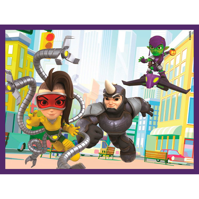 Clementoni 41198 - Puzle Cubos 12 Spidey and His Amazing Friends, Puzzle de 12 Cubos con Imágenes de Marvel, Edad +3 años