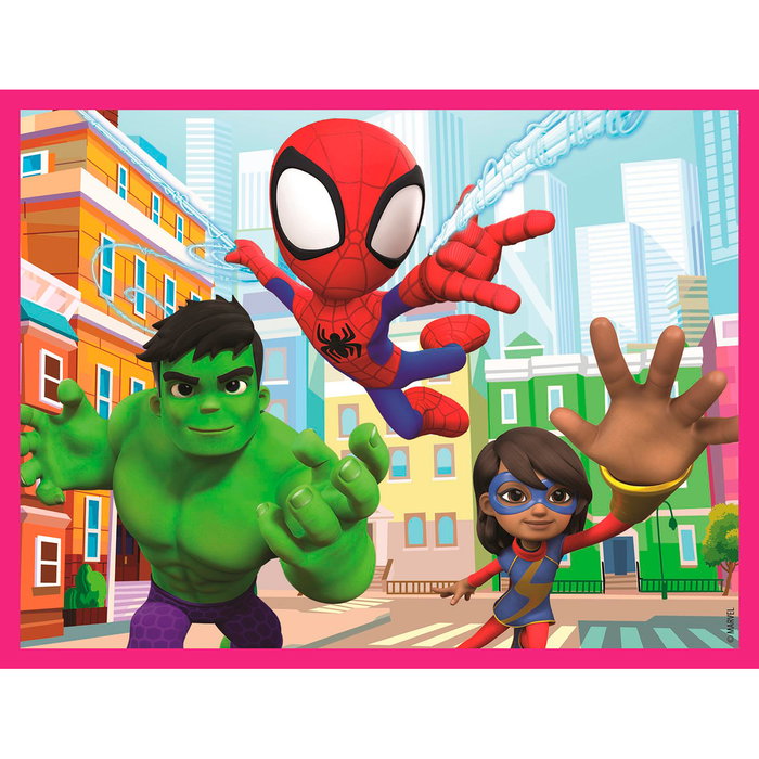 Clementoni 41198 - Puzle Cubos 12 Spidey and His Amazing Friends, Puzzle de 12 Cubos con Imágenes de Marvel, Edad +3 años