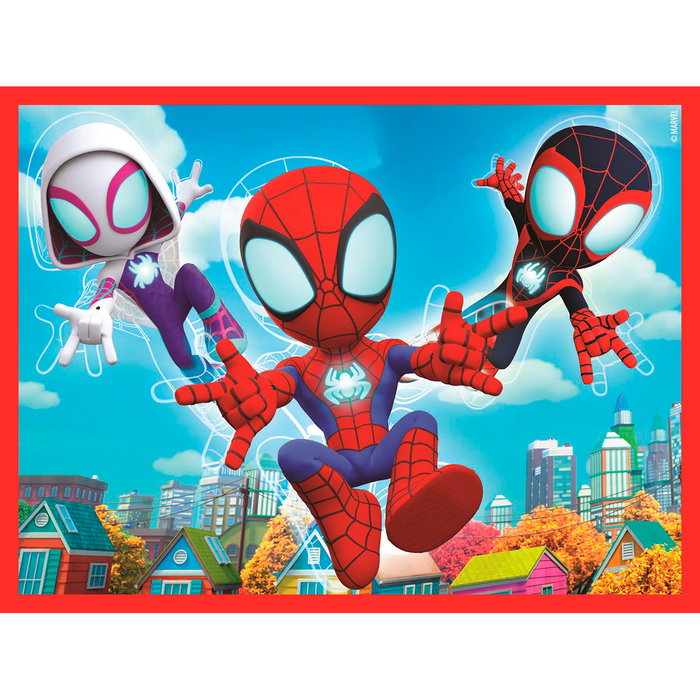 Clementoni 41198 - Puzle Cubos 12 Spidey and His Amazing Friends, Puzzle de 12 Cubos con Imágenes de Marvel, Edad +3 años