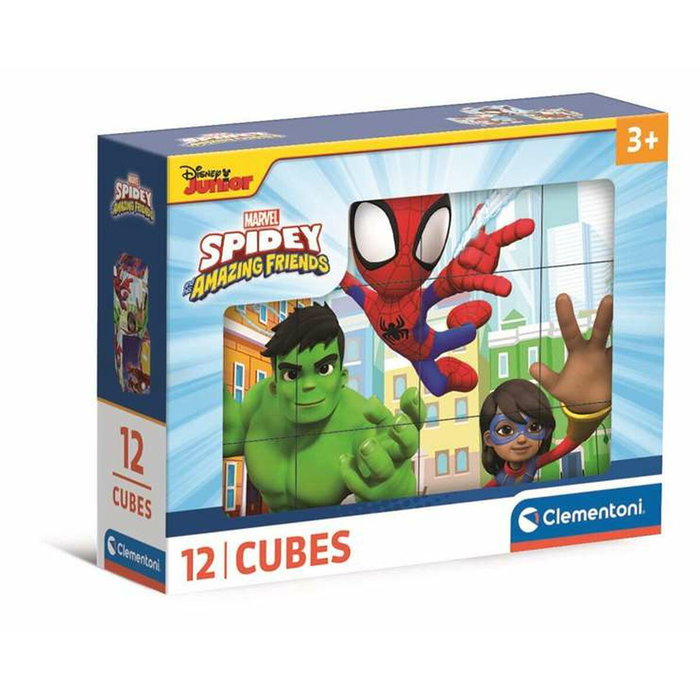 Clementoni Puzzle de 12 Cubos Spidey And His Amazing Friends Marvel