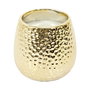 Home Deco Factory Vela Martilleada Dorada Lounge perfumada almizcle 9 cm