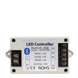 Controlador Tira LED RGB Bluetooth Smartphone 12-24VDC 400-800W