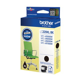 Brother LC-229XLBK Cartucho de Tinta Negra Original para Impresoras Brother MFC-J5720DW MFC-J5620DW MFC-J5320DW con Rendimiento de 2400 Páginas