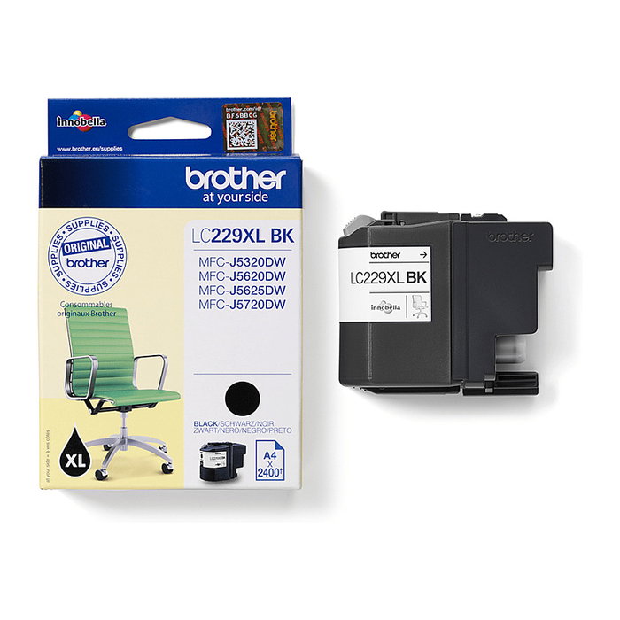 Brother LC-229XLBK Cartucho de Tinta Negra Original para Impresoras Brother MFC-J5720DW MFC-J5620DW MFC-J5320DW con Rendimiento de 2400 Páginas Brother LC-229XLBK Cartucho de Tinta Negra Original para Impresoras Brother MFC-J5720DW MFC-J5620DW MFC-J5320DW con Rendimiento de 2400 Páginas