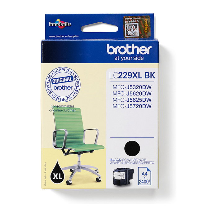 Brother LC-229XLBK Cartucho de Tinta Negra Original para Impresoras Brother MFC-J5720DW MFC-J5620DW MFC-J5320DW con Rendimiento de 2400 Páginas Brother LC-229XLBK Cartucho de Tinta Negra Original para Impresoras Brother MFC-J5720DW MFC-J5620DW MFC-J5320DW con Rendimiento de 2400 Páginas