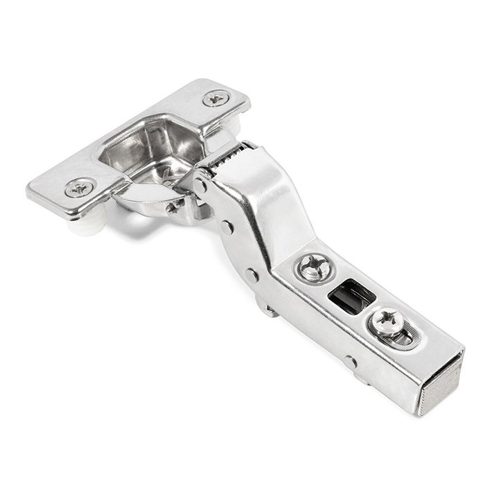 HERRAJES ALK Puma 35 Clip Cam 110º Montaje Directo 10 con Pistón Inox Acabado Níquel Codo Superacodado