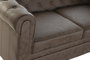 DKD Home Decor Sofá de Poliéster y Madera Marrón Oscuro
