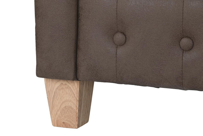 DKD Home Decor Sofá de Poliéster y Madera Marrón Oscuro DKD Home Decor Sofá de Poliéster y Madera Marrón Oscuro