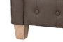 DKD Home Decor Sofá de Poliéster y Madera Marrón Oscuro