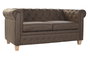 DKD Home Decor Sofá de Poliéster y Madera Marrón Oscuro