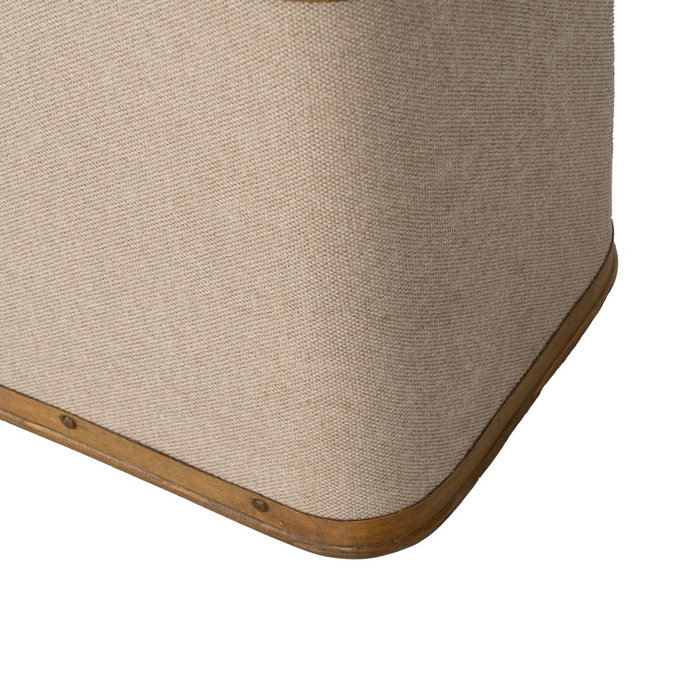 S/2 Baúl Beige Madera / Tejido 40 X 30 X 45 cm S/2 Baúl Beige Madera / Tejido 40 X 30 X 45 cm