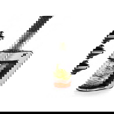 WMF KULT X Spiralschneider Cortador en Espiral 1.25L, Negro/Cromo/Transparente, Cuchilla Acero Inoxidable, 80W, 220-240V