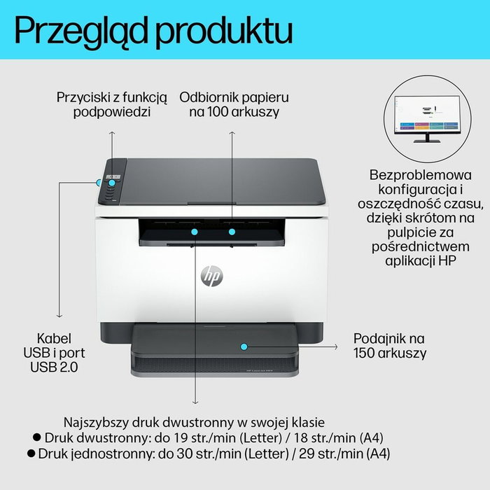 HP LaserJet MFP M234d Monocromo A4 HP LaserJet MFP M234d Monocromo A4