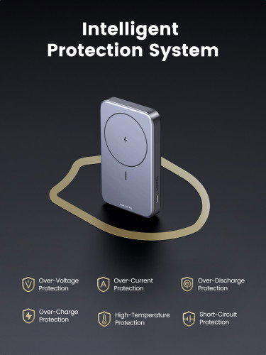 UGREEN 15086 Mini Powerbank 10000mAh Wireless 20W with MagSafe Gris