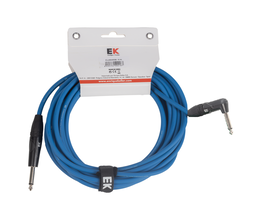 Cable Ek Audio para Guitarra Jack Recto-Acodado 6 m Azul