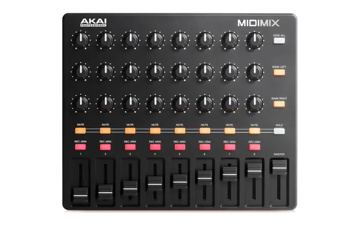 AKAIPRO Midi Mix Controlador DAW USB con 8 Faders y 24 Knobs, Compatible con Ableton Live