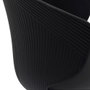 Home Deco Factory Silla Negra Brighton - Acolchada, Respaldo con Relieve, Soporta 110 kg, 49x56x79 cm