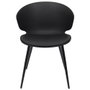 Home Deco Factory Silla Negra Brighton - Acolchada, Respaldo con Relieve, Soporta 110 kg, 49x56x79 cm